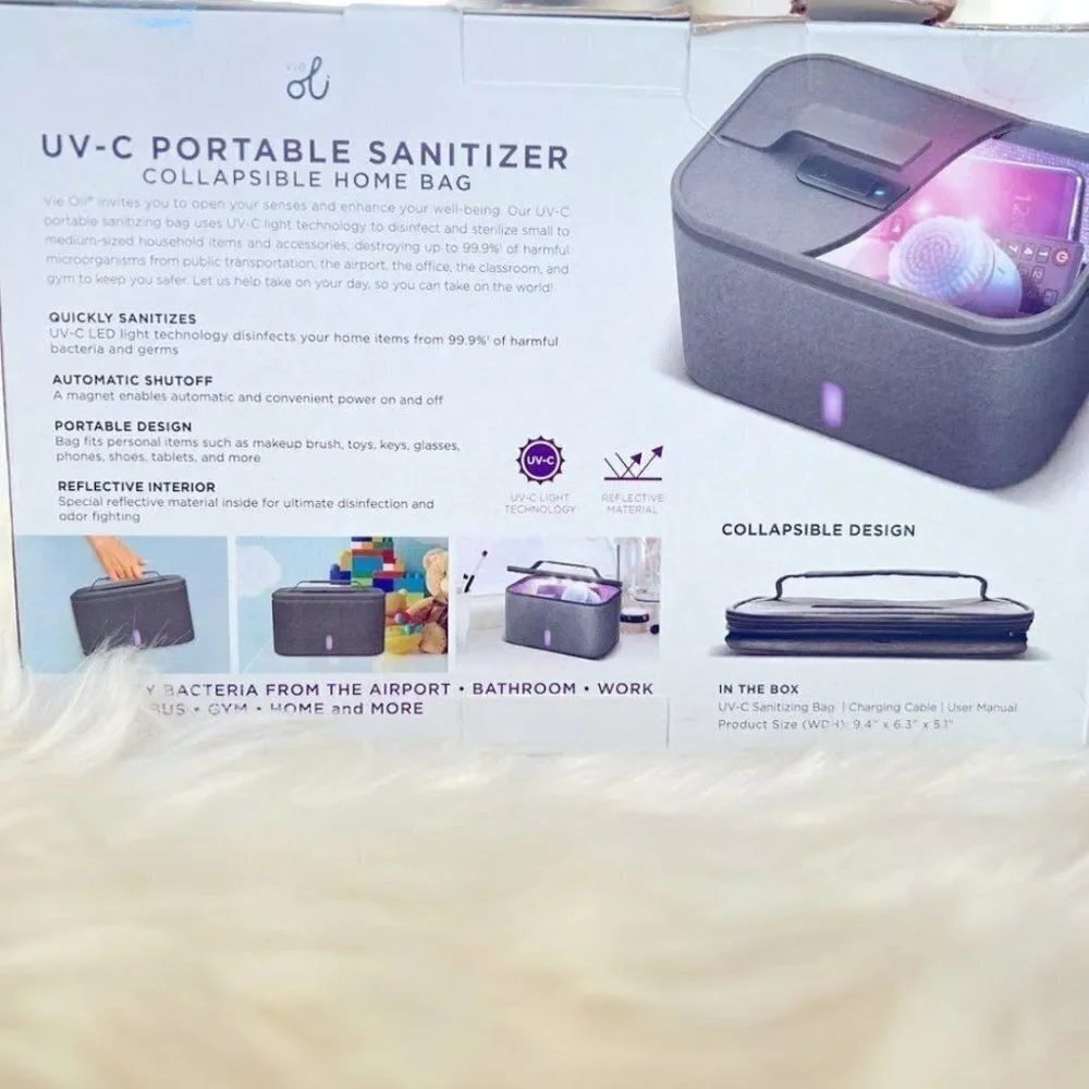 Vie Oli UVC LED light Portable Sanitizing Bag Kills 99.9% Bacteria sanitizer - Picture 6 of 12